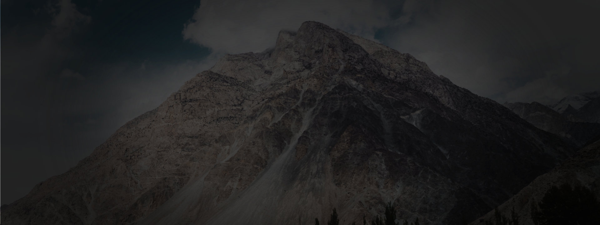 Dark Background of a Mountain